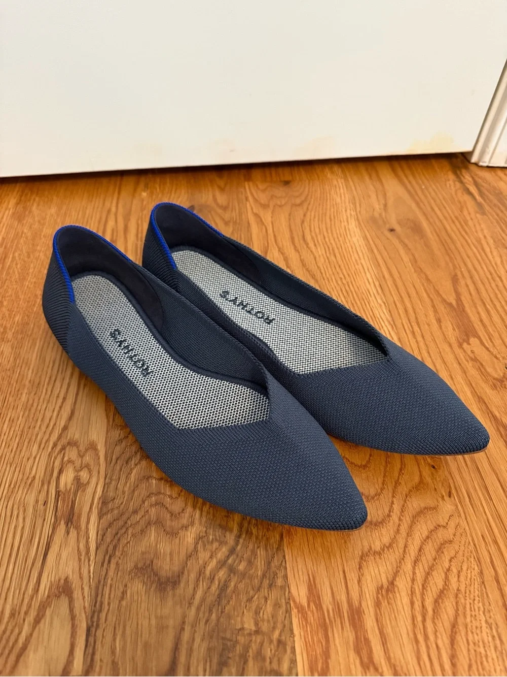 Rothy's The Point Navy Blue Pointed Toe Flats Size 8.5